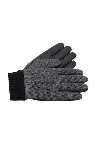Guantes de piel - Gris jaspeado