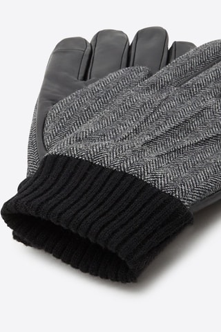 Guantes de piel - Gris jaspeado