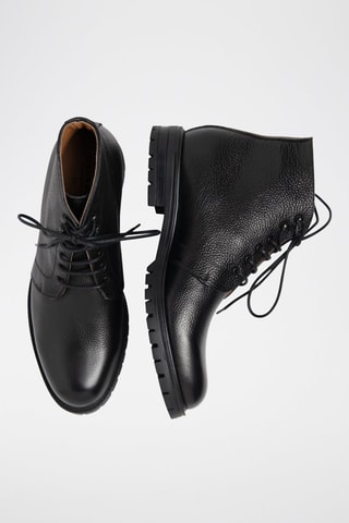 Botines de piel - Negro