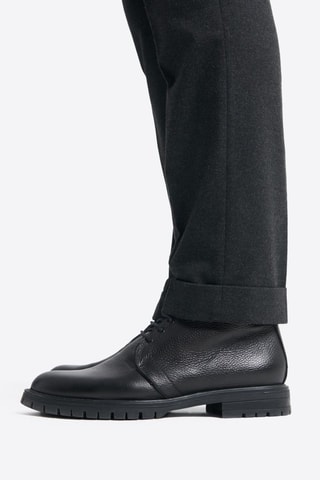 Botines de piel - Negro