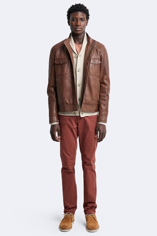 Pantalón chino slim fit - Café