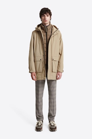 Parka con capucha - Beige