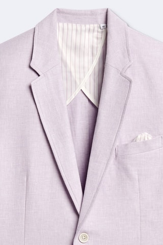 Chaqueta de traje regular fit de lino - Violeta claro