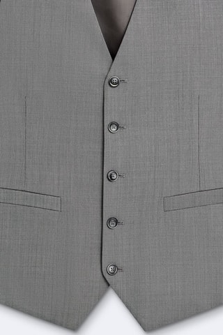 Chaleco de traje de lana - Gris jaspeado