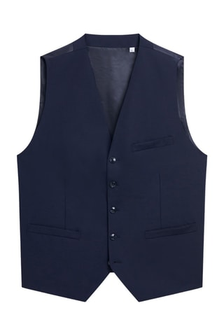 Chaleco de traje de lana - Azul marino