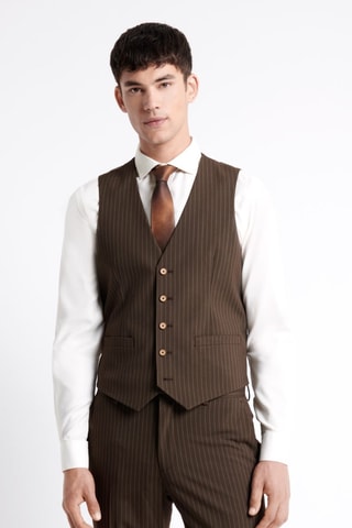 Chaleco de traje - Marrón