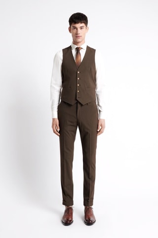 Chaleco de traje - Marrón