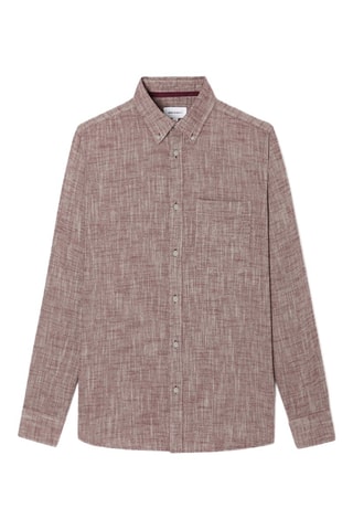 Camisa regular fit - Burdeos jaspeado