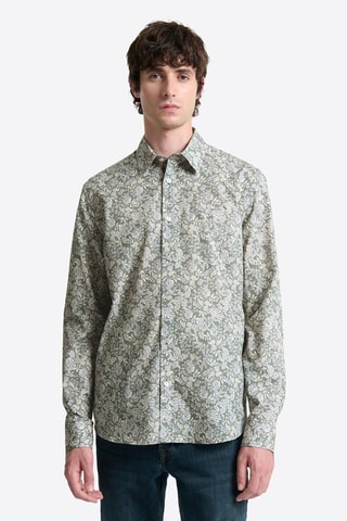 Camisa slim fit - Verde agua