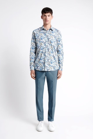 Camisa slim fit - Azul eléctrico