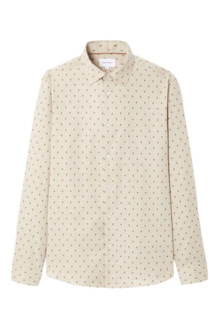 Camisa slim fit - Marfil