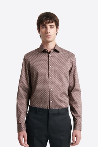 Camisa slim fit - Burdeos