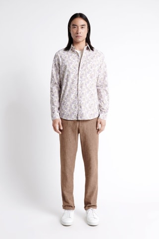 Camisa slim fit de algodón orgánico - Violeta