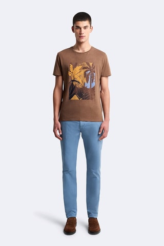 Camiseta slim fit - Marrón