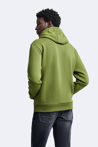 Sudadera regular fit con capucha - Verde