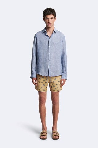 Bañador corto - Amarillo y azul