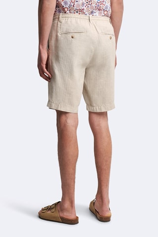 Bermudas regular fit de lino - Beige
