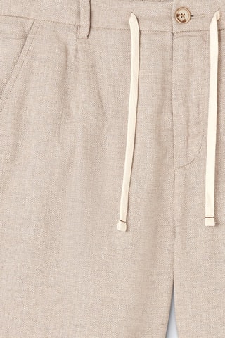 Bermudas regular fit de lino - Beige