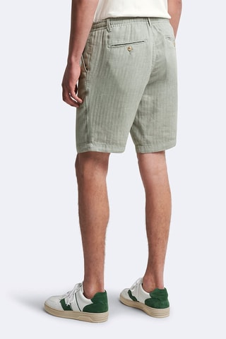 Bermudas regular fit de lino - Verde salvia