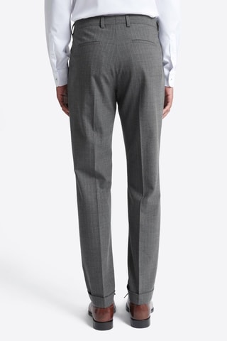 Pantalón de traje slim fit de lana - Antracita jaspeado