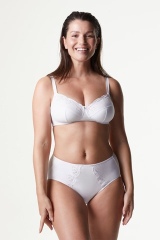 Sujetador sin aros Emily - Beige y blanco