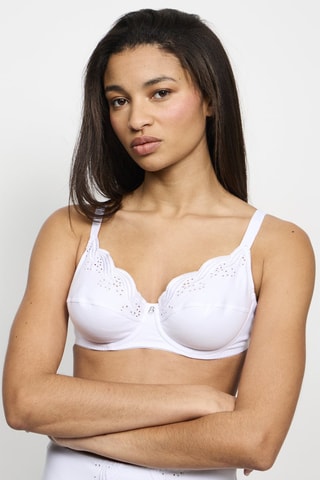 Sujetador con aros Emily Coton - Blanco