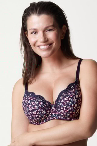 Sujetador con aros Emily Coton - Azul marino