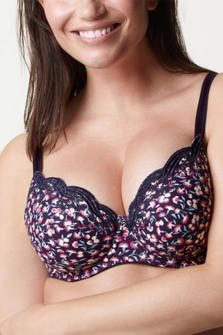 Sujetador con aros Emily Coton - Azul marino