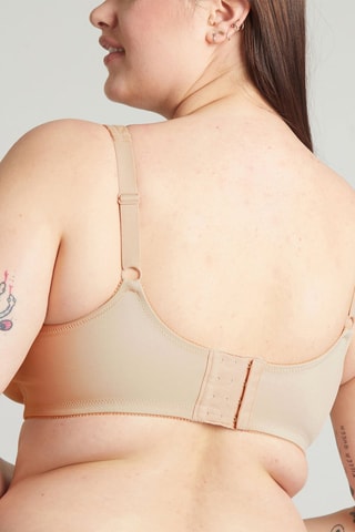 Sujetador sin aros Soft Cups - Beige y blanco