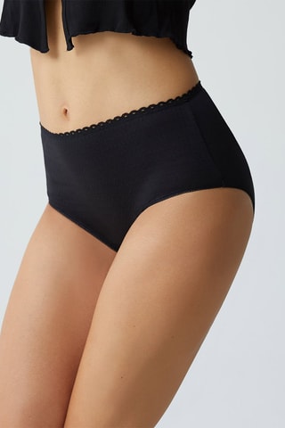 Braga de talle alto Best Cotton - Negro