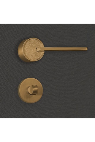 2 poignées de porte à condamnation Gulia - 12,6 x 5,5 cm - aspect or