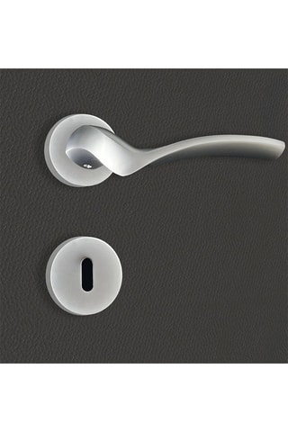 2 poignées de porte à clé Carla - 15,2 x 6,2 x 3,8 cm - aspect chrome mat