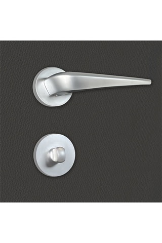 2 poignées de porte à condamnation Alissia - 13,7 x 6,3 x 3,3 cm - aspect chrome mat