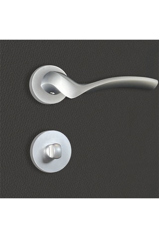 2 poignées de porte à condamnation Carla - 15,2 x 6,2 x 3,8 cm - aspect chrome mat