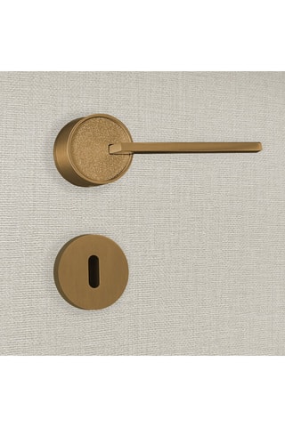 2 poignées de porte à clé Gulia - 12,6 x 5,5 cm - aspect or