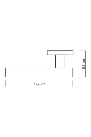 2 poignées de porte à clé Gulia - 12,6 x 5,5 cm - aspect or