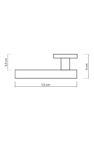 2 poignées de porte à condamnation Tamara - 13 x 6 x 3,9 cm - aspect chrome brillant