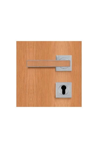 Poignée Classic - Finition chromé et imitation chêne - Porte de 30 à 50 mm