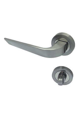 Poignée à condamnation Trieste - Finition satin nickel - Pour porte de 30 à 50 mm