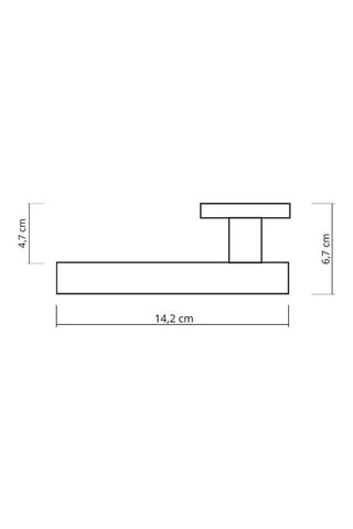 2 poignées de porte à cylindre Tosca - 14,2 x 6,7 x 4,7 cm - aspect chrome brillant