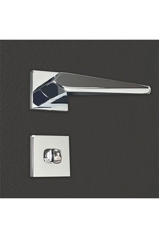 2 poignées de porte à condamnation Tosca - 14,2 x 6,7 x 4,7 cm - aspect chrome brillant