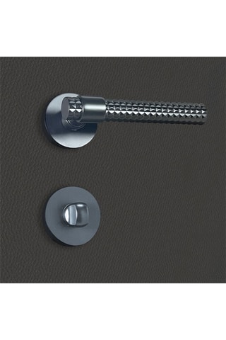 2 poignées de porte à condamnation Asteria - 14 x 5,2 cm - aspect noir mat