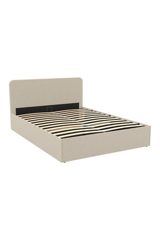 Letto contenitore con rete e testiera rotonda Louise - Area materasso 140 x 190 cm