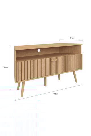 Mobile TV angolare 1 anta Faustine - 110 x 54 x 30 cm