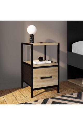 2 tables de chevet 1 tiroir Iris - 30 x 50 x 30 cm