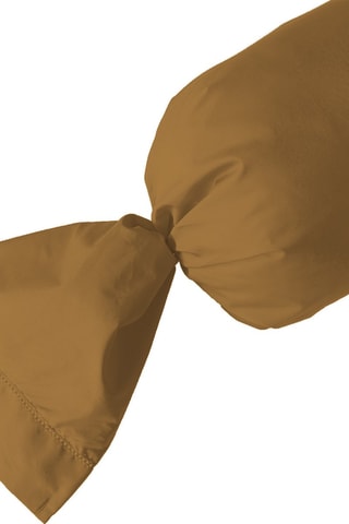 Taie de traversin en satin de coton 120 fils/cm² - Marron