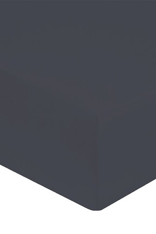 Sábana bajera de satén de algodón 120 hilos/cm² - Gris - Altura 30