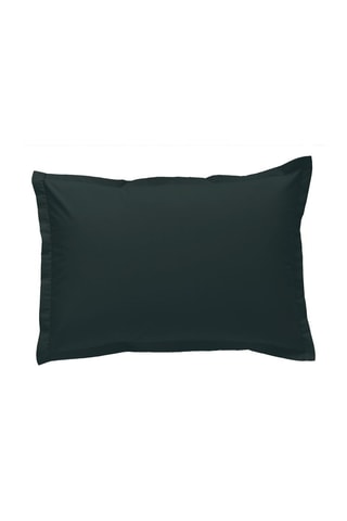 Taie d'oreiller en percale de coton 80 fils/cm² - Noir