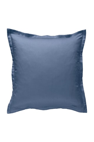 Funda de almohada de percal de algodón 80 hilos/cm² - Azul denim