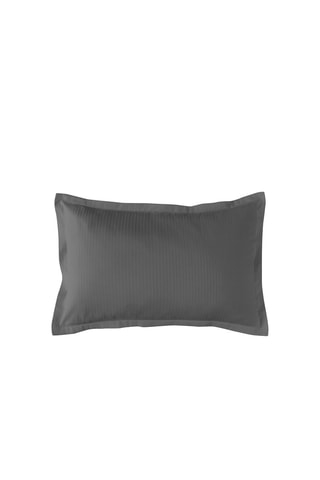 Funda de almohada de satén de algodón 120 hilos/cm² Triomphe - Gris